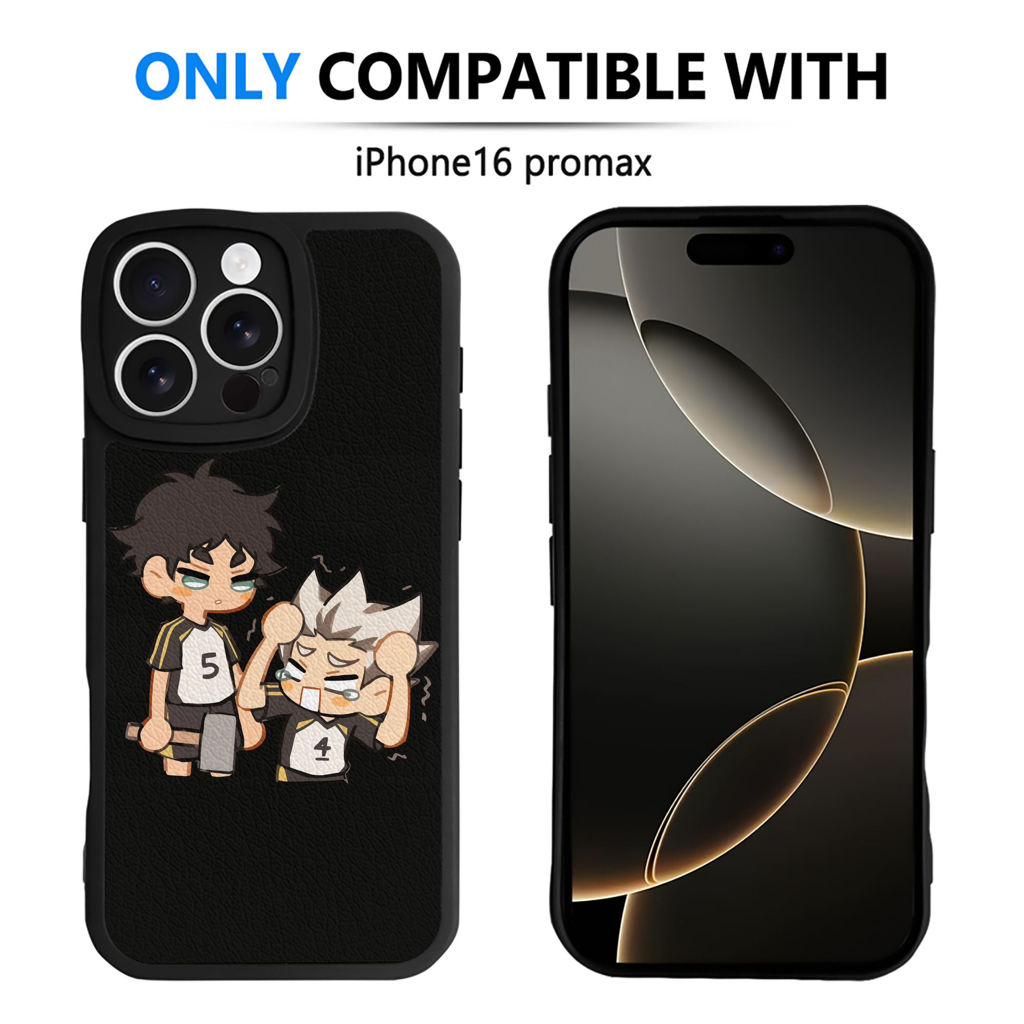 （画像用） ハイキュー!! Haikyu!! 【iPhone 16シリーズ対応】シリコンスマホケース（レザー調） 材質：シリコン